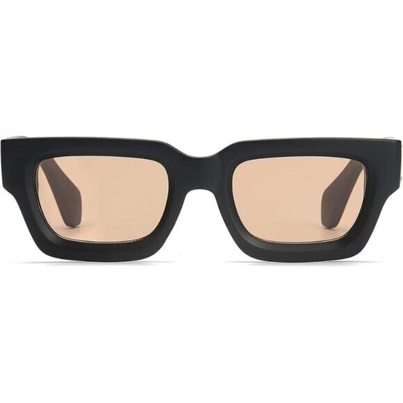 ⚡Men A-black/Brown Fashion Trendy Square Shades Rectangle Designer SunGlasses - Picture 2 of 7